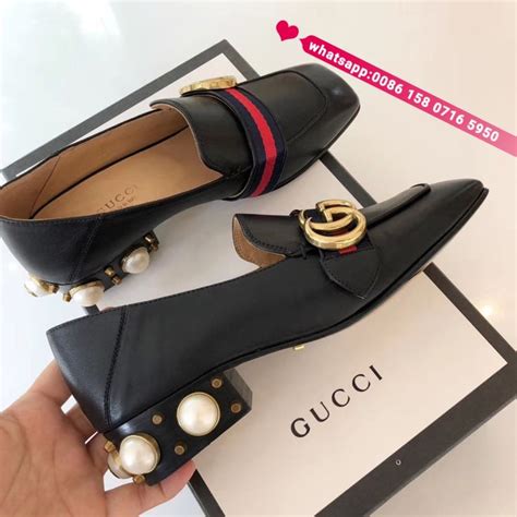 Gucci pearl loafer